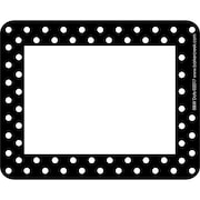 BARKER CREEK Black & White Dots Name Tags/Self-Adhesive Labels, 45/Pack 1505